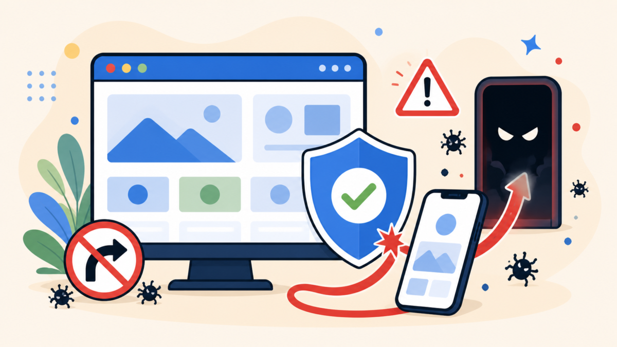 Mobile-only WordPress redirect hack blocked by website security protection