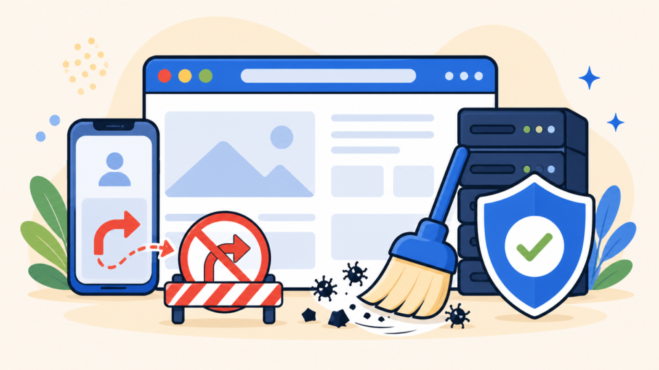 Cleaning mobile redirect malware and closing the compromised WordPress access path
