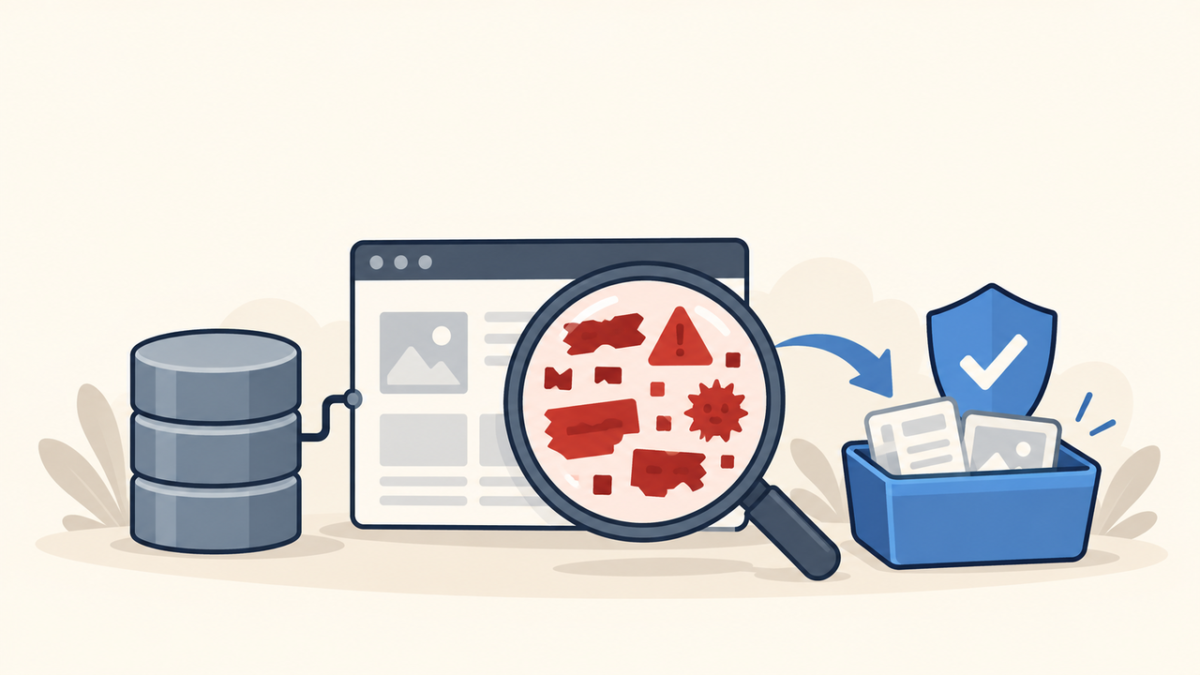 WordPress database SEO spam investigation with safe quarantine and recovery
