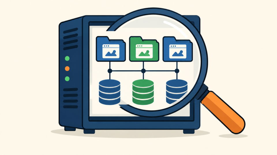 Mapping WordPress installations, databases, and tasks across a shared hosting account