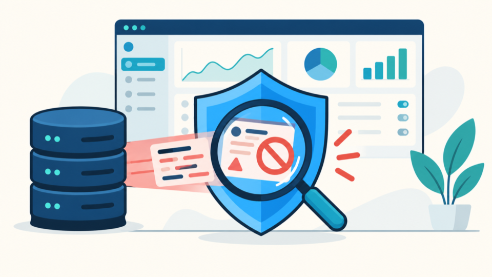 Malicious database-stored WordPress code snippet blocked by a security shield